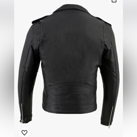 MILWAUKEE LEATHER THE LEGEND CLASSIC POLICE STYLE LEATHER MOTORCYCLE JACKET- XXL - Picture 2 of 9